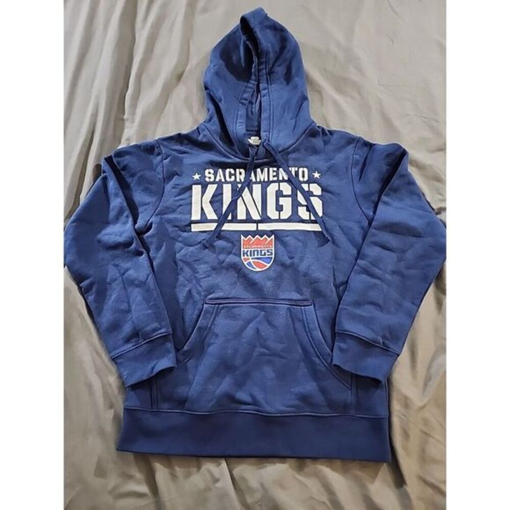 NEW SACRAMENTO KINGS "HOOPS FOR TROOPS" MENS HOODIE HOODED SWEATSHIRT BLUE Small